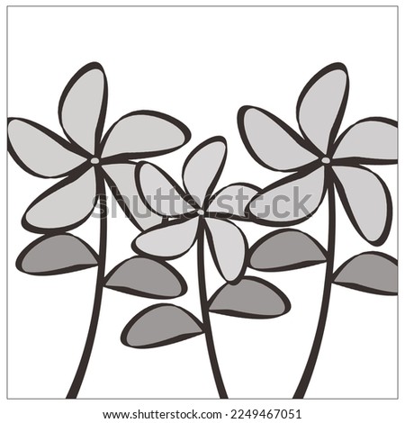 Flowers - outline drawing of flowers