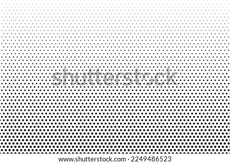 Halftone fade background. Grunge dotted pattern. Pop-art points Texture. Vector illustration. Royalty-Free Stock Photo #2249486523