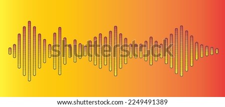 gradient sound wave on orange background