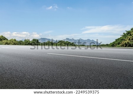 Road ground and outdoor natural scenery