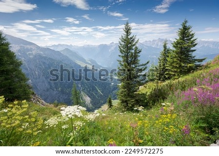 Views of the Bavarian Alps from de Eagle’s Nest (Kehlsteinhaus in German), in the Berchtesgadener Land district of Bavaria in Germany Royalty-Free Stock Photo #2249572275