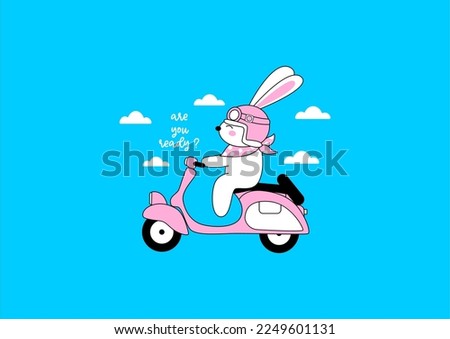 cute illustration vector rabbit for printing baby
