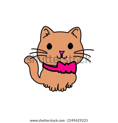 Cute Cat vector Art Cartoon Character