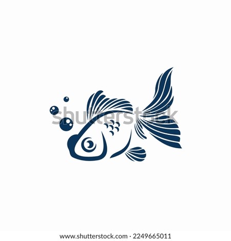 goldfish logo design vector template
