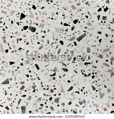 Terrazzo flooring vector seamless pattern in cool colors pattern Texture