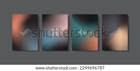 Unique modern A4 abstract gradient vector trend for cover, marketing template, business poster, Abstract color gradient, modern blurred background, and film grain texture Royalty-Free Stock Photo #2249696787