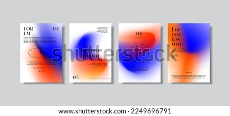 Unique modern A4 abstract gradient vector trend for cover, marketing template, business poster, Abstract color gradient, modern blurred background, and film grain texture Royalty-Free Stock Photo #2249696791