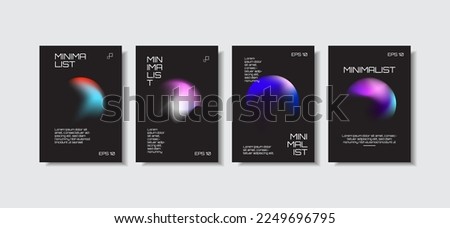 Unique modern A4 abstract gradient vector trend for cover, marketing template, business poster, Abstract color gradient, modern blurred background, and film grain texture Royalty-Free Stock Photo #2249696795