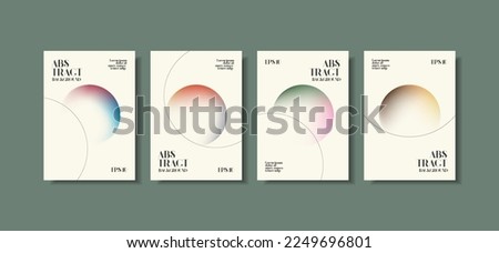 Unique modern A4 abstract gradient vector trend for cover, marketing template, business poster, Abstract color gradient, modern blurred background, and film grain texture Royalty-Free Stock Photo #2249696801