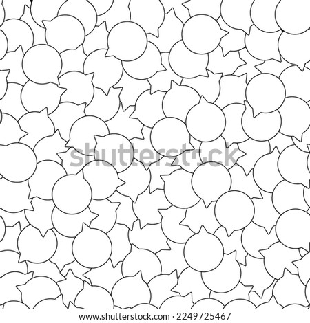 Seamless vector contour pattern of bubbles. Communication, dialogues, social networks. Vector pattern