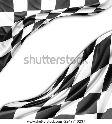 Checkered black and white racing flag Royalty-Free Stock Photo #2249740237