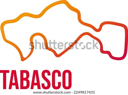Tabasco state abstract gradient map Royalty-Free Stock Photo #2249817431