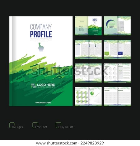 green colored company profile design for corporate or any company use