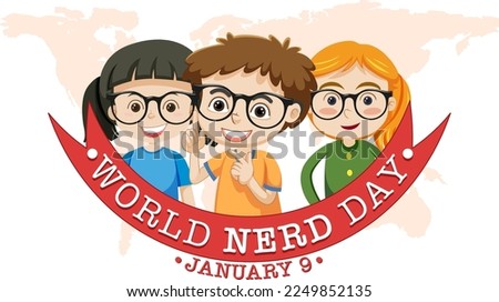 World Nerd Day banner design illustration