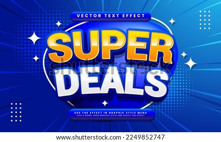 Super deals editable text style effect themed sales promotion Royalty-Free Stock Photo #2249852747