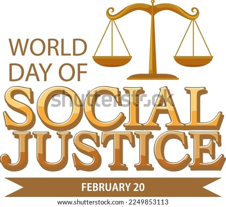World day of social justice banner illustration