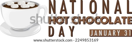 National Hot Chocolate Day Banner Design illustration