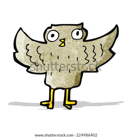 funny little owl cartoon