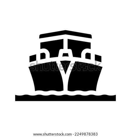 boat transport vehicle glyph icon vector. boat transport vehicle sign. isolated symbol illustration