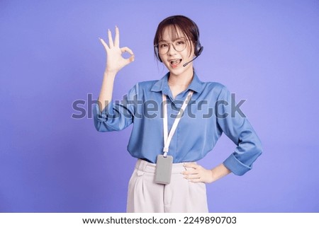 Image of young Asian woman customer service