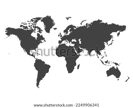 black and white vector World map stiker interior painting background