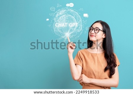 System Artificial intelligence chatbot , Business woman using Smartphone With ChatGPT Chat Bot AI , Technology smart robot Ai Chat GPT application software , robot application Chat GPT Royalty-Free Stock Photo #2249918533
