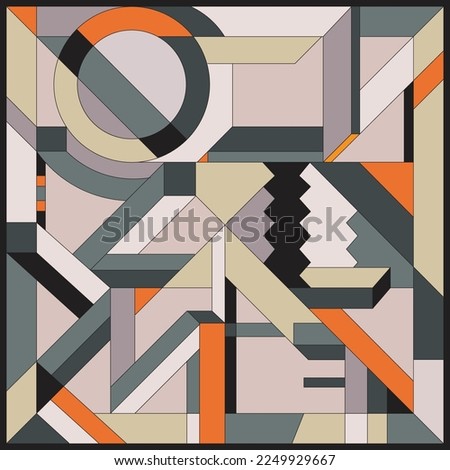 Abstract art color illustration premium vector The Concept of Isolated Technology. Flat Cartoon Style Suitable for Landing Web Pages, Banners, Flyers, Stickers, Cards Royalty-Free Stock Photo #2249929667