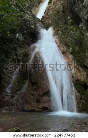 Susara Waterfall in Beusnita National Park, Romania