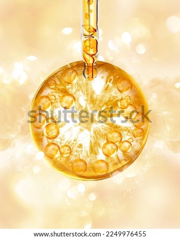 drop of serum oil, essential oil Royalty-Free Stock Photo #2249976455