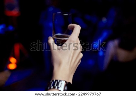 close-up of gorgeous woman with a glass of champagne. party and holiday celebration
