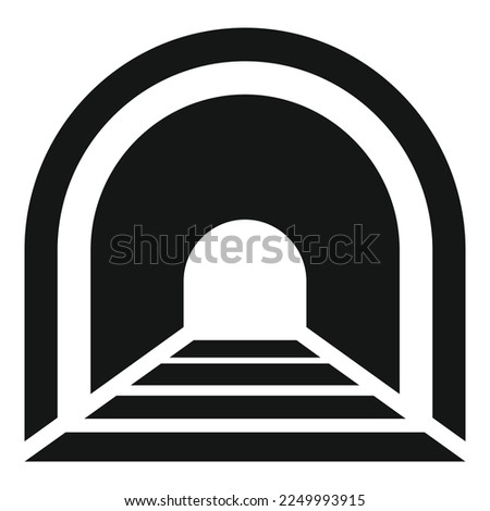 Train tunnel icon simple vector. View entrance. Rail view Royalty-Free Stock Photo #2249993915