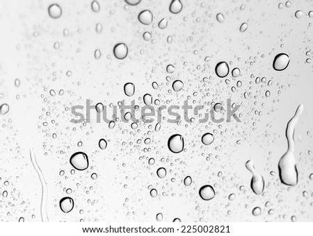 Water drops on glass Royalty-Free Stock Photo #225002821