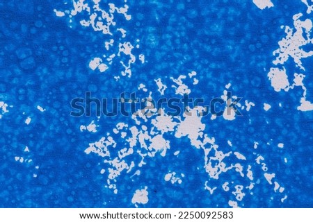 acrylic paint texture background blue color on white paper. Brush stroke. Hand made