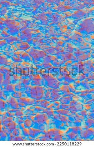 Minimalist wallpaper Blue pink vaporwave swimming pool relax water. Vacation dreams  time concept Royalty-Free Stock Photo #2250118229