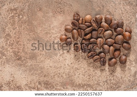 Still life- dark food photography. Roasted coffee beans- clipart food background