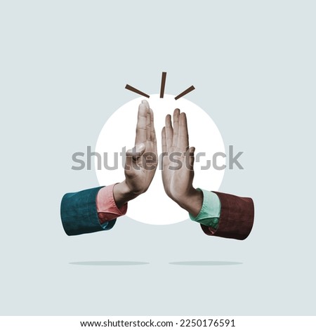 The concept of successful teamwork. Royalty-Free Stock Photo #2250176591