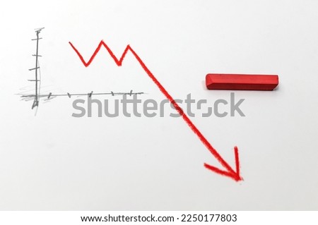 Symbol of a stock market crash