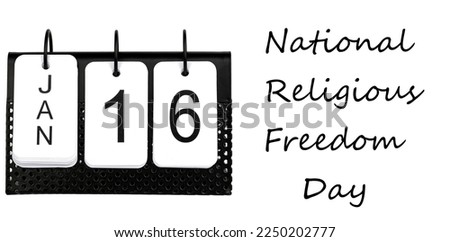 National Religious Freedom Day - January 16 - USA Holiday