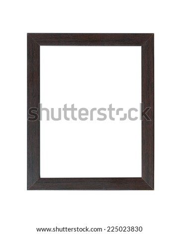 Old wooden frame On white background