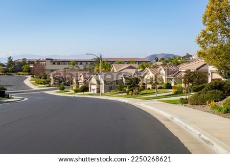 Calm suburban neighborhood, Oasis Community, Menifee, California, USA