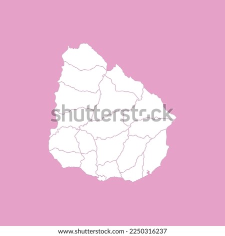 High Detailed Map of Uruguay