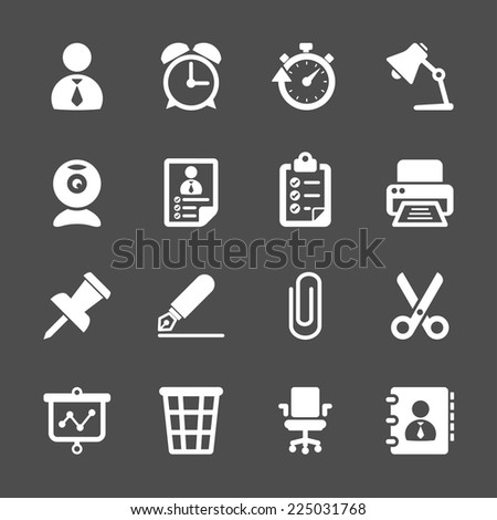 business and office work icon set, vector eps10.