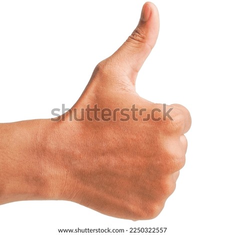 hand or finger gesture isolated on white background, with clipping path, concept Admiration