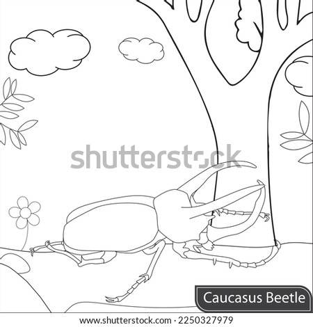 Beetle Coloring Page for kids