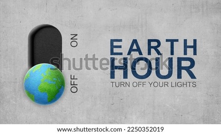 Switch of earth. Earth Hour Concept Royalty-Free Stock Photo #2250352019