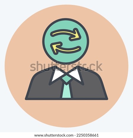 Icon Emotional Intelligence. related to Psychological symbol. color mate style. simple illustration. emotions, empathy, assistance