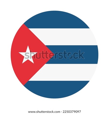 Flag Cuba vector flat icon. Isolated flag Cuba emoji illustration