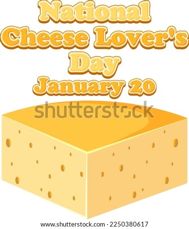 National Cheese Lovers Day logo banner illustration