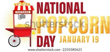 National popcorn day banner design illustration