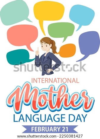 International mother language day banner illustration